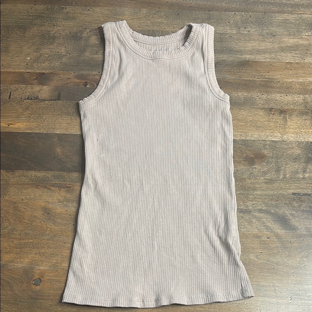 Women's Ribbed Tank Top - grey